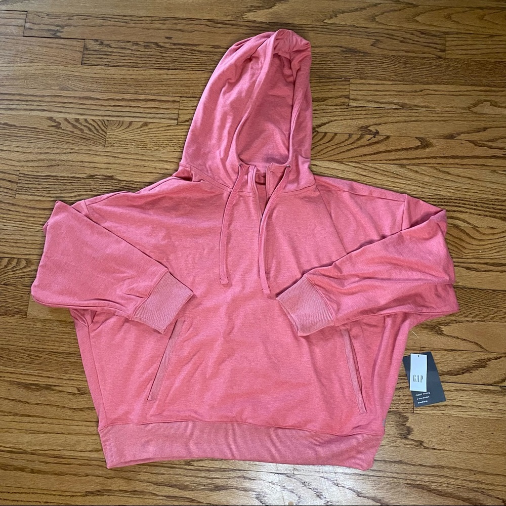 NWT GapFit brushed tech jersey hoodie